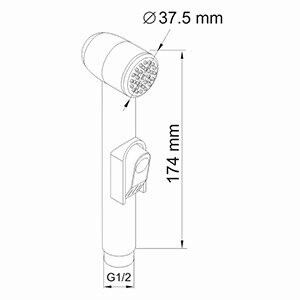 A043 Гигиеническая лейка с фиксатором Wasserkraft