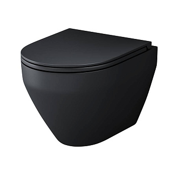 C701700MBSC Spirit V2.0 Унитаз подвесной FlashClean с сиденьем микролифт, черн мат