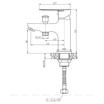 Смеситель для ванны/душа Agger Splendid A0902500 на борт ванны