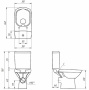 Унитаз-компакт CARINA Clean On 011 3/5 DPL EO slim