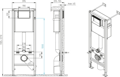 Унитаз с инсталляцией Cersanit Street Fusion Vortex Dpl Eo Sl 64578