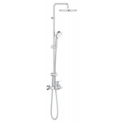 Душевая система со смесителем, с изливом Grohe Tempesta Cosmopolitan 250, хром / белый (26674000)