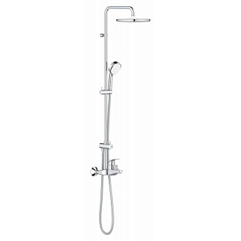 Душевая система со смесителем, с изливом Grohe Tempesta Cosmopolitan 250, хром / белый (26674000)
