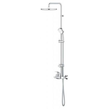 Душевая система со смесителем, с изливом Grohe Tempesta Cosmopolitan 250, хром / белый (26674000)