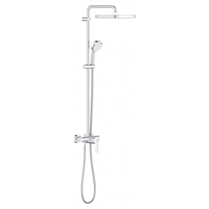 Душевая система поворотная со смесителем Grohe Tempesta Cosmopolitan 250, хром / белый (26692000)