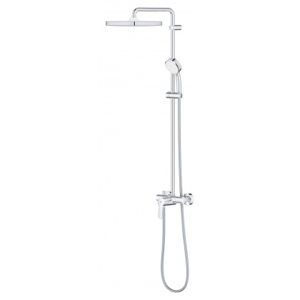 Душевая система поворотная со смесителем Grohe Tempesta Cosmopolitan 250, хром / белый (26692000)