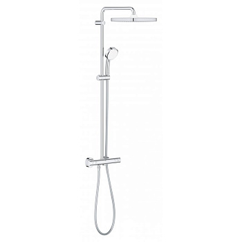 Душевая система поворотная с термостатом Grohe Tempesta Cosmopolitan 250, хром / белый (26689000)