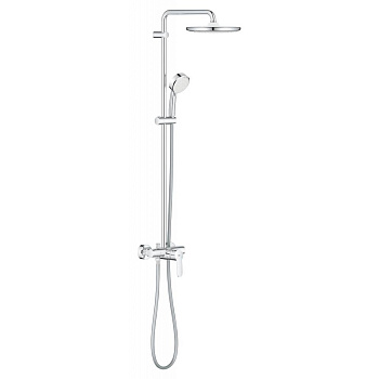 Душевая система поворотная со смесителем Grohe Tempesta Cosmopolitan 250, хром / белый (26673000)