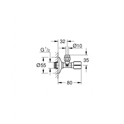 Угловой вентиль Grohe 22039000