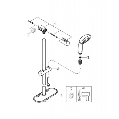 Душевой гарнитур Grohe Tempesta New 100 27926001 хром