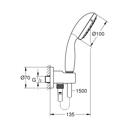 Душевой гарнитур Grohe Tempesta New 26406001 хром