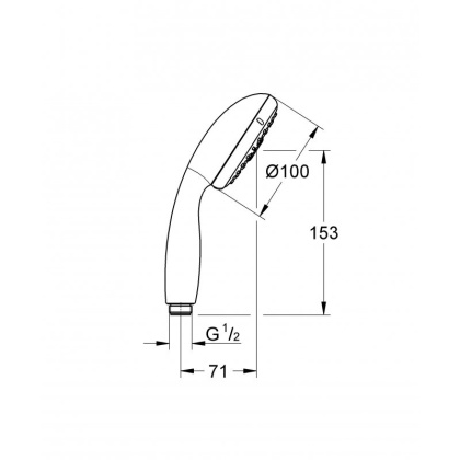 Душ ручной Grohe Tempesta New 28578002 хром