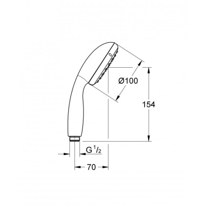 Душ ручной Grohe Tempesta New 100 27852001 хром