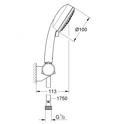 Душевой гарнитур Grohe Tempesta New Cosmopolitan 27584002 хром