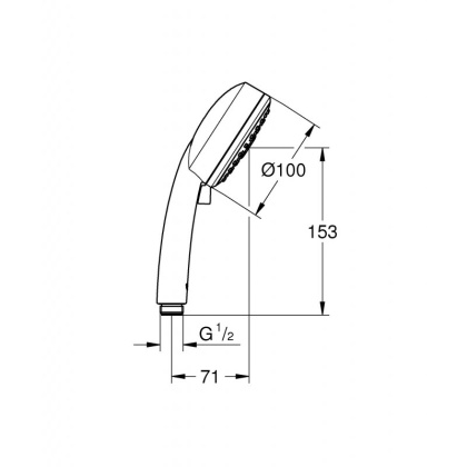 Душ ручной Grohe Tempesta New Cosmopolitan 27572002 хром