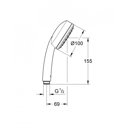 Душ ручной Grohe Tempesta New Cosmopolitan 26082002 хром