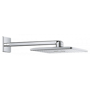 Верхний душ и душевой кронштейн 430 мм., GROHE Rainshower SmartActive 310 Cube, 2 режима струи, хром, (26479000)