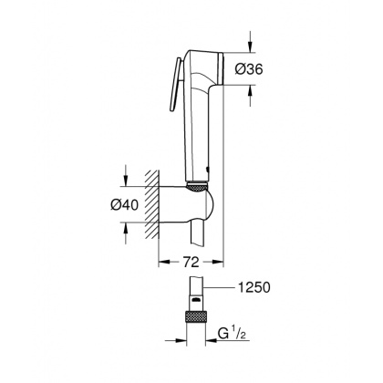 Душ гигиенический Grohe Tempesta-F 27513001 хром