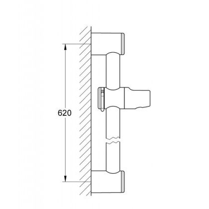 Душевая штанга GROHE Relexa neutral 600 мм, хром (28620000)