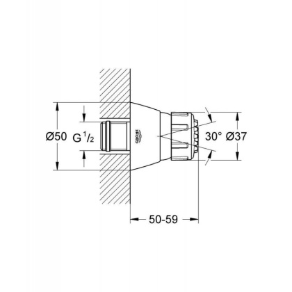 Боковой душ GROHE Relexa Plus (2 режима), хром (28286000)

