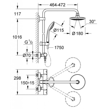 Душевая система Grohe Euphoria 27296001 хром