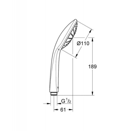 Душ ручной Grohe Euphoria 110 Mono 27265000 хром