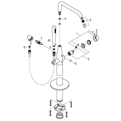Смеситель для ванны Grohe Essence New 23491001 хром