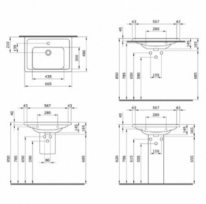 Раковина Bocchi Taormina Pro 1007-001-0126 белая