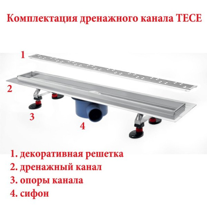 Стеклянная панель TECEdrainline для душевого канала, прямая, 900