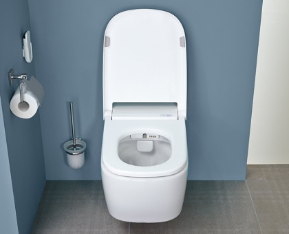 Унитаз подвесной VitrA V-Care 5674B003-6194 со встроенным феном и системой удаления запахов