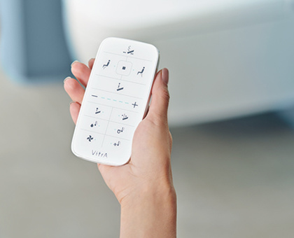Унитаз подвесной VitrA V-Care 5674B003-6194 со встроенным феном и системой удаления запахов