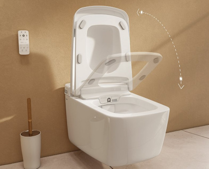 Унитаз подвесной VitrA V-CARE Prime 7231B403-6216, пульт управления