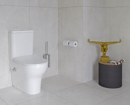 Комплект напольного унитаза Serenada, сиденье микролифт, механизм 3/6 л