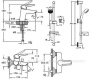 Набор смесителей Vitra Solid S, 3 в 1 (раковина, в/д, душ. гарнитур)