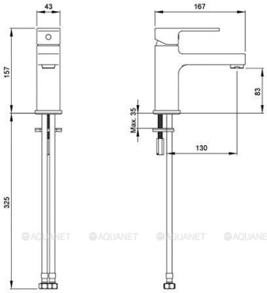 Смеситель для раковины Vitra Q-Line
