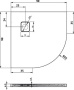 Акриловый душевой поддон Riho Basel 451 90x90 черный матовый, накладка хром DC981700000000S