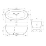 Ванна прозрачная Vincea VBT-6T01B, 1700*750*550, цвет черный