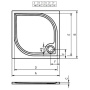Панель для душевого поддона Riho Kolping P35 R 100х90x10 332R P35005000000000