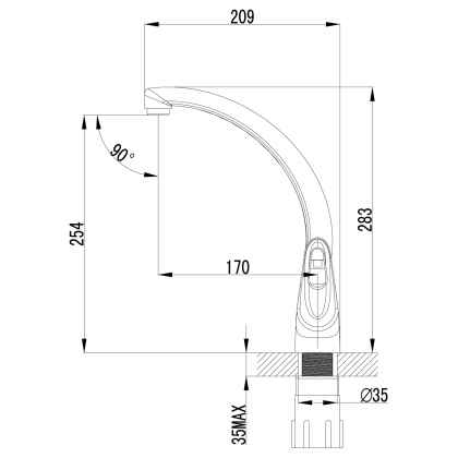 Смеситель Lemark Luna LM4155C для кухни