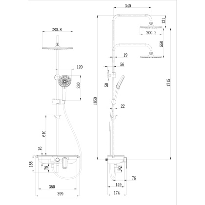 Смеситель Lemark Tropic LM7012C для ванны и душа