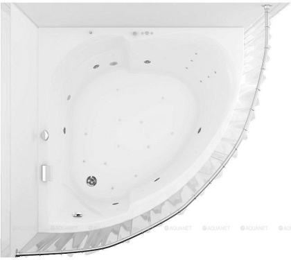 Карниз для ванны Aquanet Santiago полукруглый 160х160