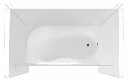 Карниз для ванны Aquanet прямой 170