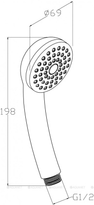 Душевая лейка Aquanet AF000-01C