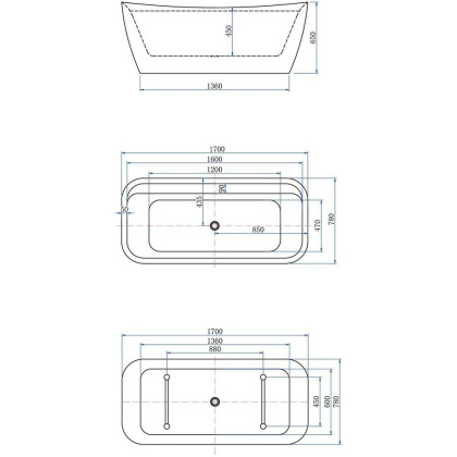 Акриловая ванна Allen Brau Infinity 2 170x78 2.21002.21 белый матовый