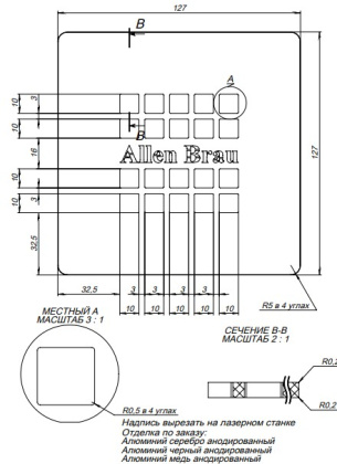 Накладка для сифона Allen Brau Priority 8.310N1-BBA черный браш