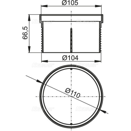 Насадка горловины трапа DN105