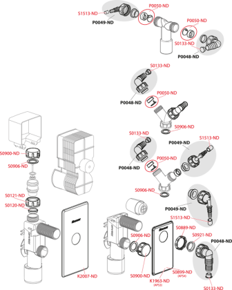 Колено с двумя штуцерами G1"/17–23
