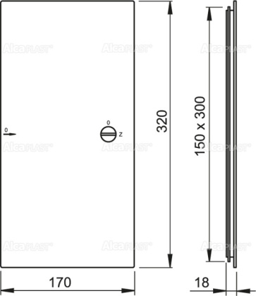 Дверца для ванной 150×300, белый