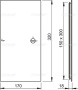 Дверца для ванной 150×300, белый