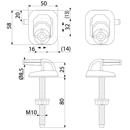 Петли для A60